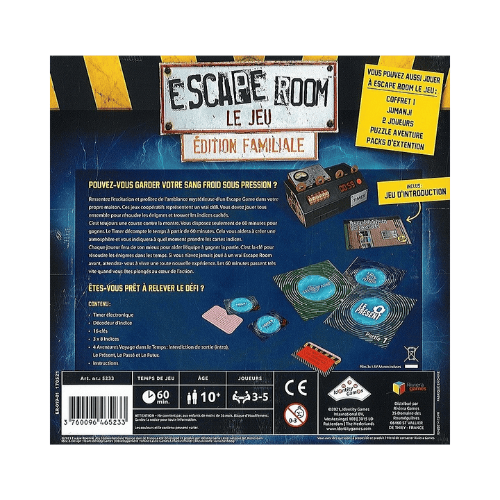 Escape Room voyage dans le temps coffret 3 jeux, jeu de société