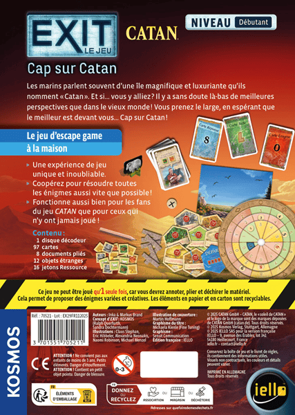 EXIT : Cap sur Catan (FR) JEUX - Détective & évasion