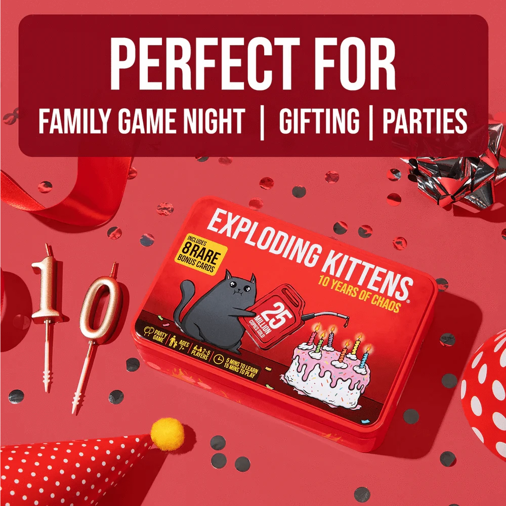 Exploding Kittens - 10 Years Anniversary Tin (EN) JEUX - Famille