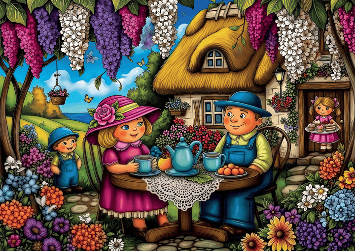 Family Garden Joy (1000pcs) CASSE-TÊTE - 1000 morceaux