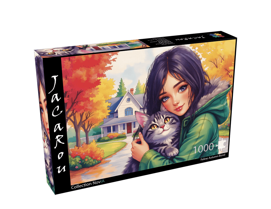 Feline Autumn Bond (1000 pcs) CASSE-TÊTE - 1000 morceaux