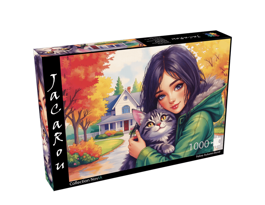 Feline Autumn Bond (1000 pcs) CASSE-TÊTE - 1000 morceaux