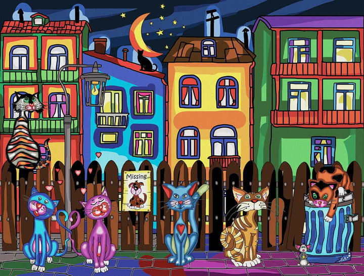 Charmante soirée casse-tête JaCaRou | Cats’ Night Out Puzzle JaCaRou