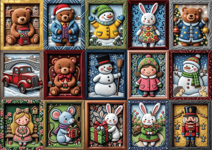 Framed Christmas Charm (1000 pcs) CASSE-TÊTE - 1000 morceaux