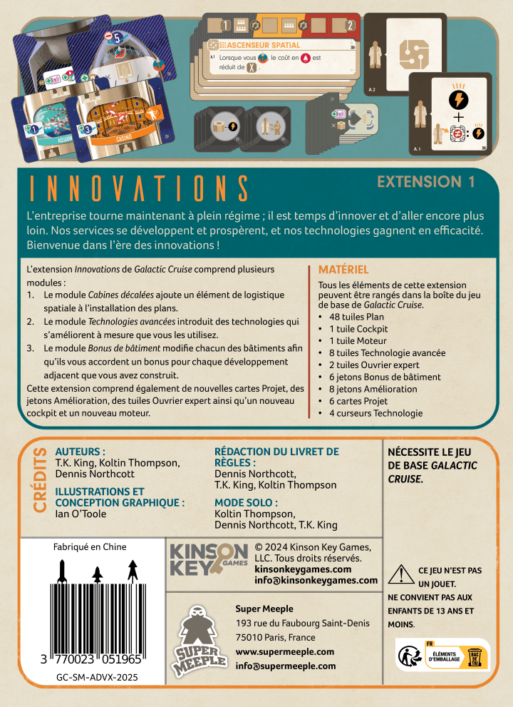 Galactic Cruise : Ext. Innovations (FR) JEUX - Stratégie - Stratégie avancé