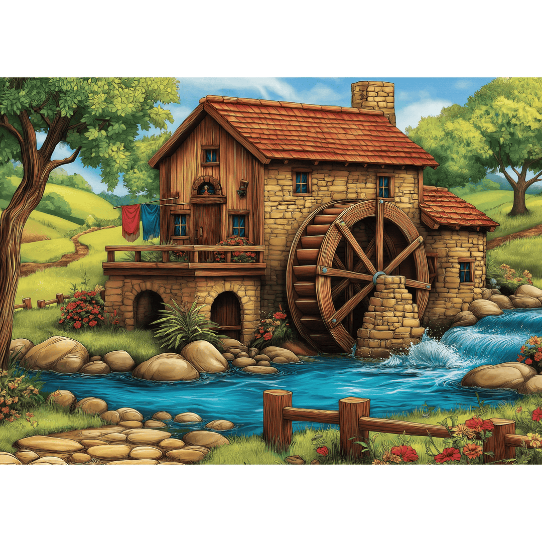 Golden Watermill Afternoon (1000pcs) CASSE-TÊTE - 1000 morceaux