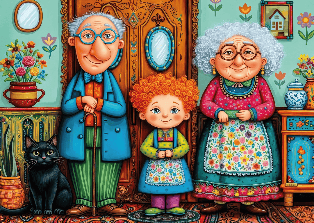 Grandpa, Gandma &amp; Me (1000 pcs) CASSE-TÊTE - 1000 morceaux