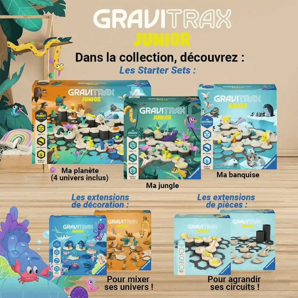 GraviTrax Junior: Extension Décoration Océan (ML) PASSE-TEMPS - Jouets - Jouets Construction - Gravitrax - Junior