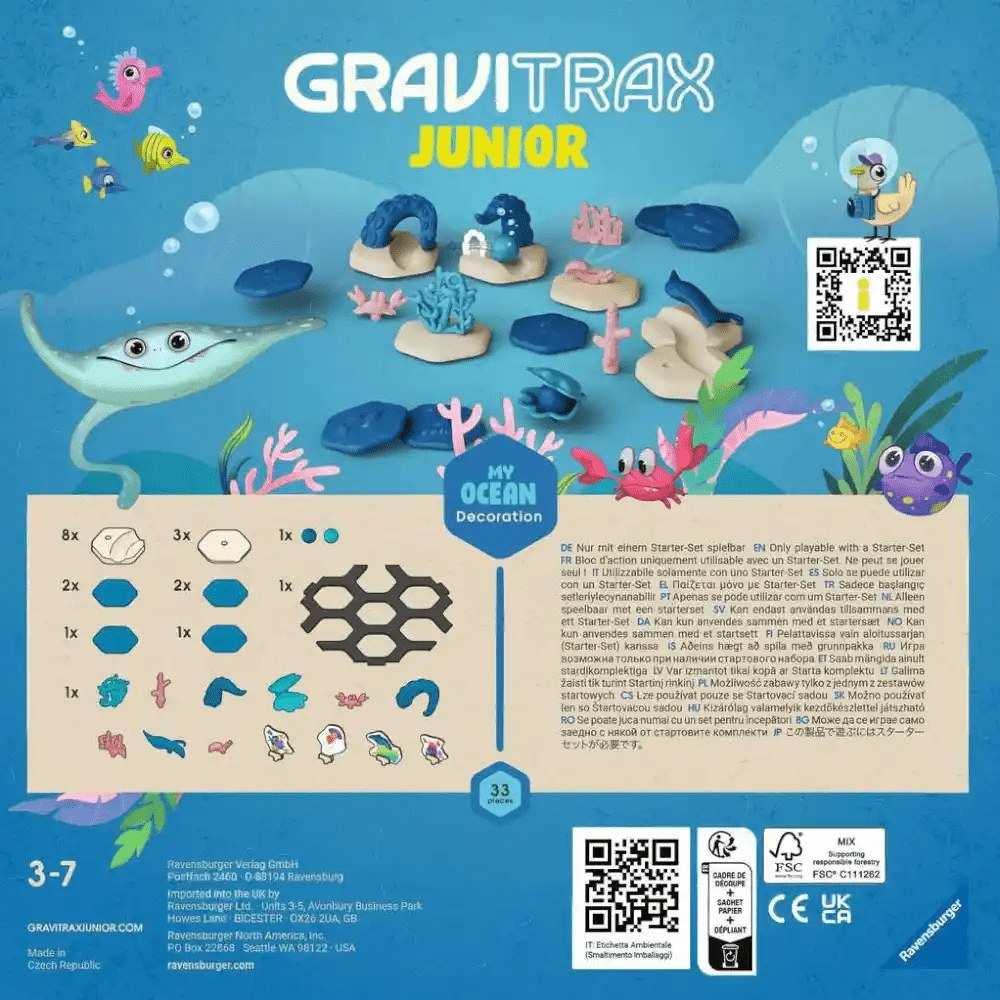 GraviTrax Junior: Extension Décoration Océan (ML) PASSE-TEMPS - Jouets - Jouets Construction - Gravitrax - Junior