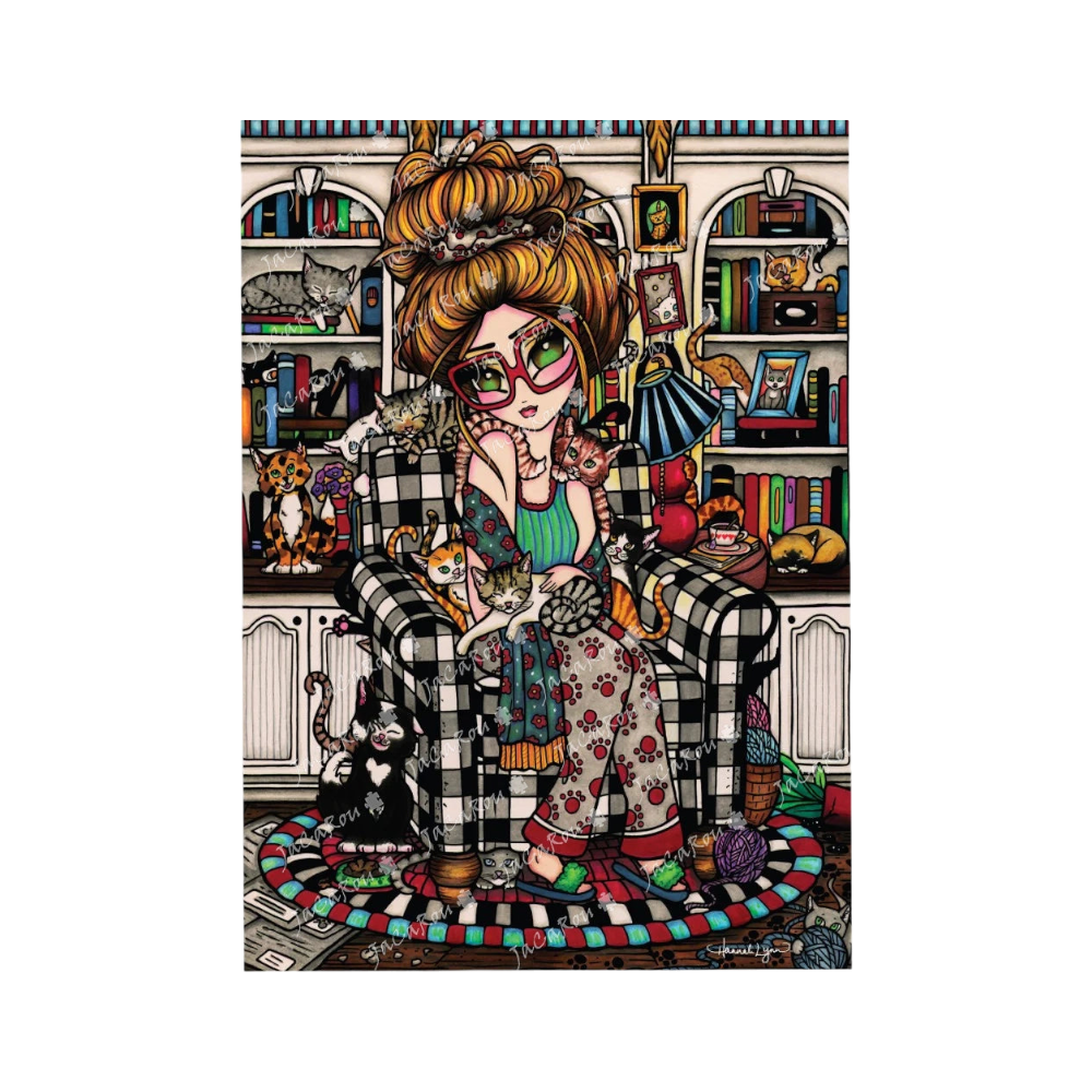 Crazy Cat Lady casse-tête JaCaRou puzzle | Achat en ligne Buy online