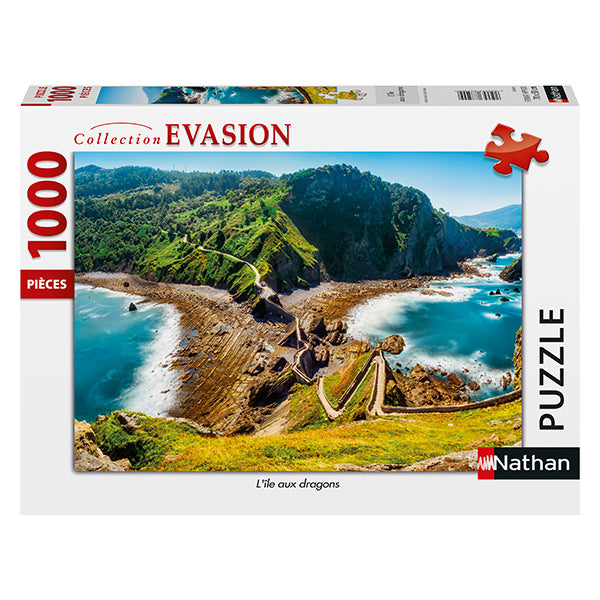 Puzzle Nathan Collection Évasion:  L'île aux dragons (1000 pcs)