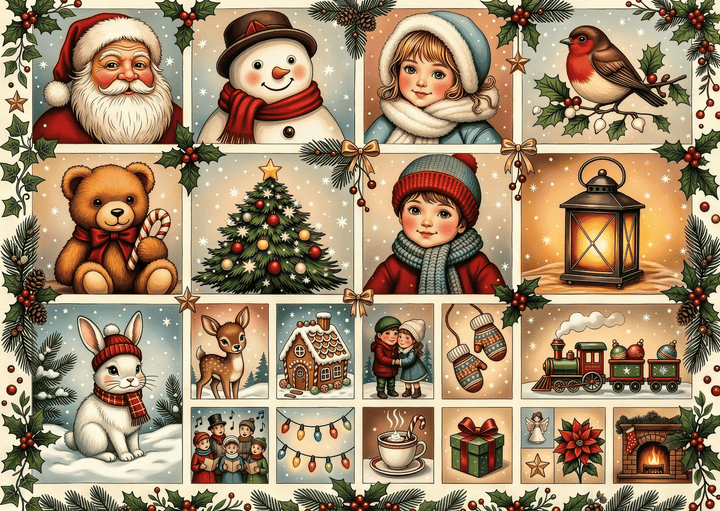 Holiday Joy Mosaic (1000 pcs) CASSE-TÊTE - 1000 morceaux