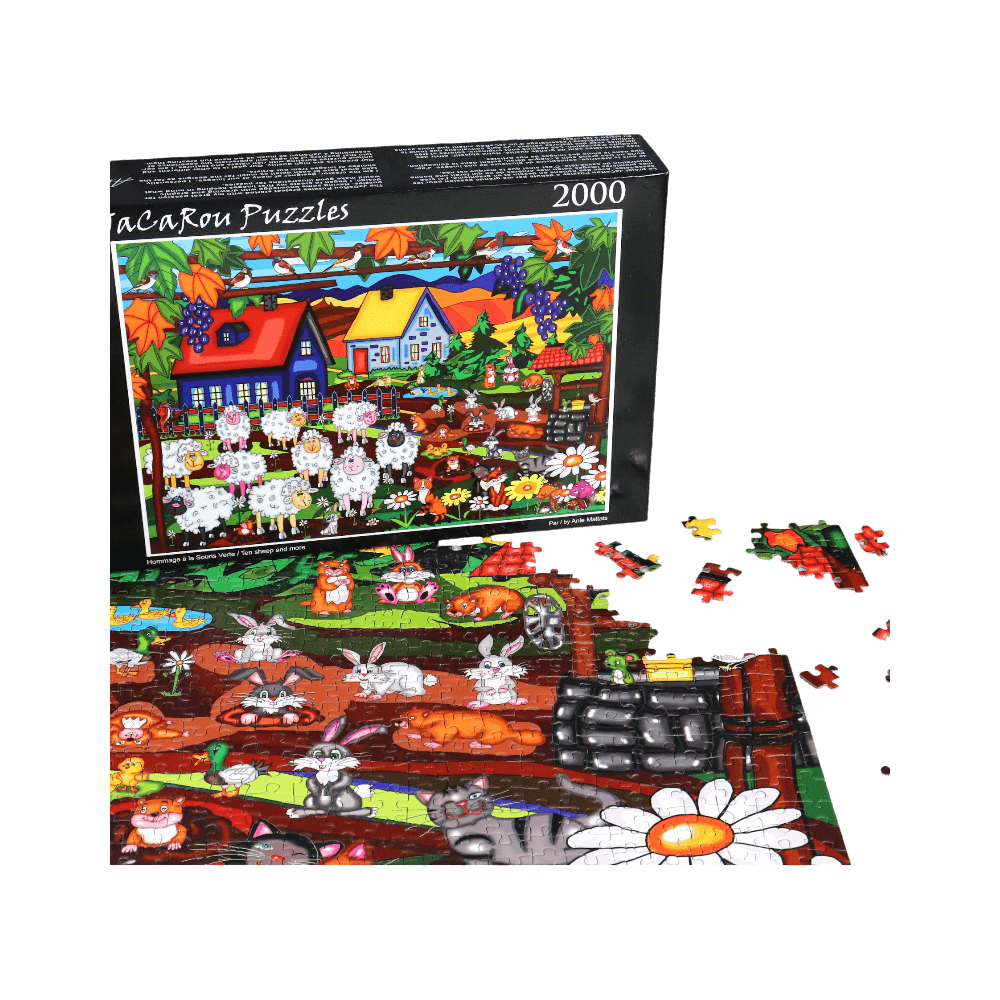 Hommage à la souris verte | 10 Sheep And More (Puzzle 2000 pcs) CASSE-TÊTE - 2000 morceaux