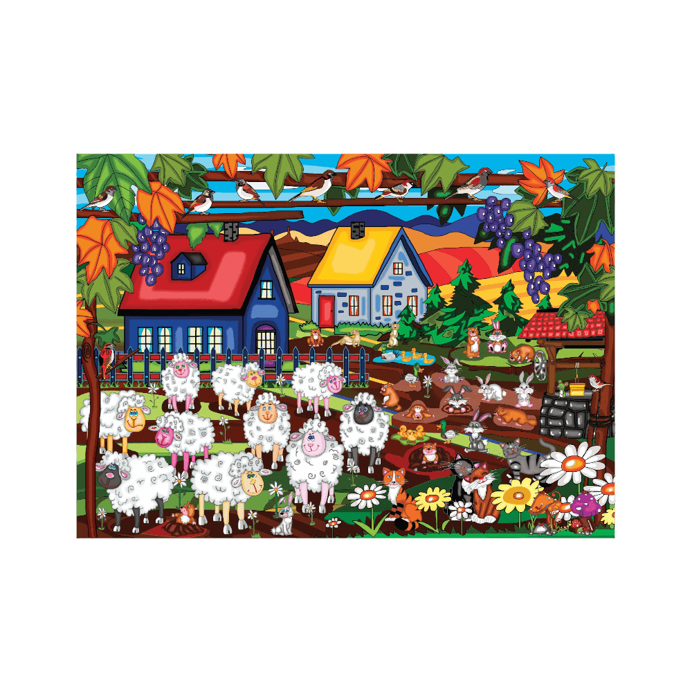 Hommage à la souris verte | 10 Sheep And More (Puzzle 2000 pcs) CASSE-TÊTE - 2000 morceaux