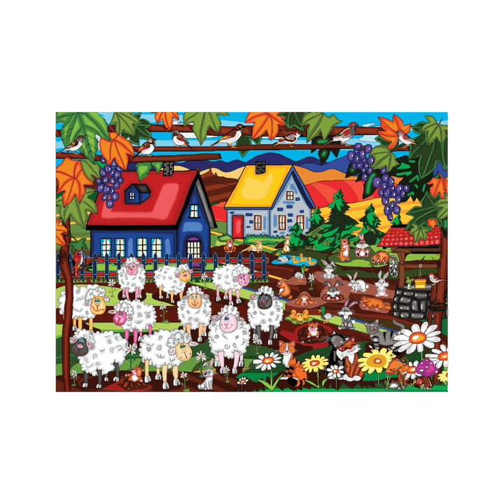 Hommage à la souris verte | 10 Sheep And More (Puzzle 2000 pcs) CASSE-TÊTE - 2000 morceaux