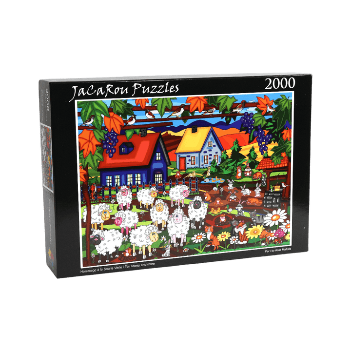 Hommage à la souris verte | 10 Sheep And More (Puzzle 2000 pcs) CASSE-TÊTE - 2000 morceaux