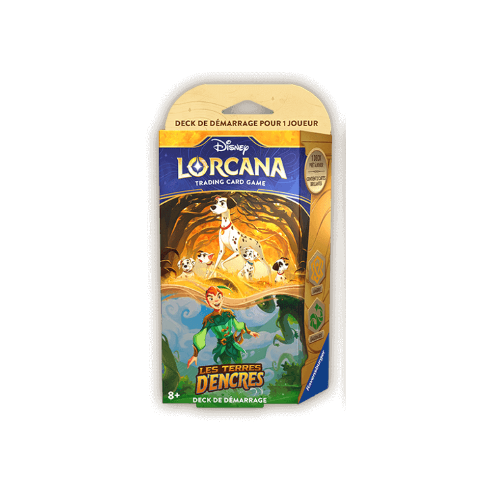 Disney Lorcana : Deck de démarrage (FR) Les Terres d'encres - Ambre/Émeraude