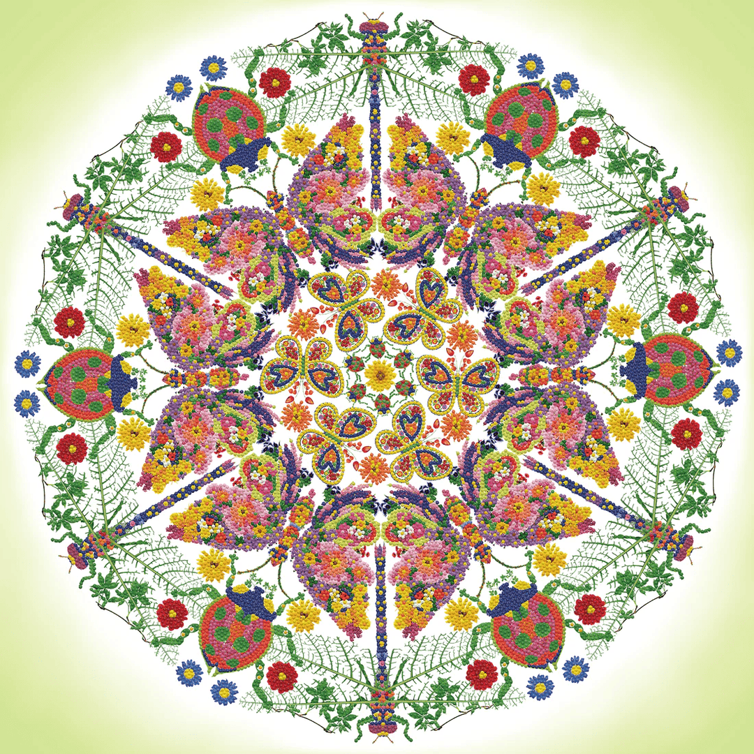 Jardin Kaléidoscope 70x70 Diamond Dotz PASSE-TEMPS - Broderie diamant