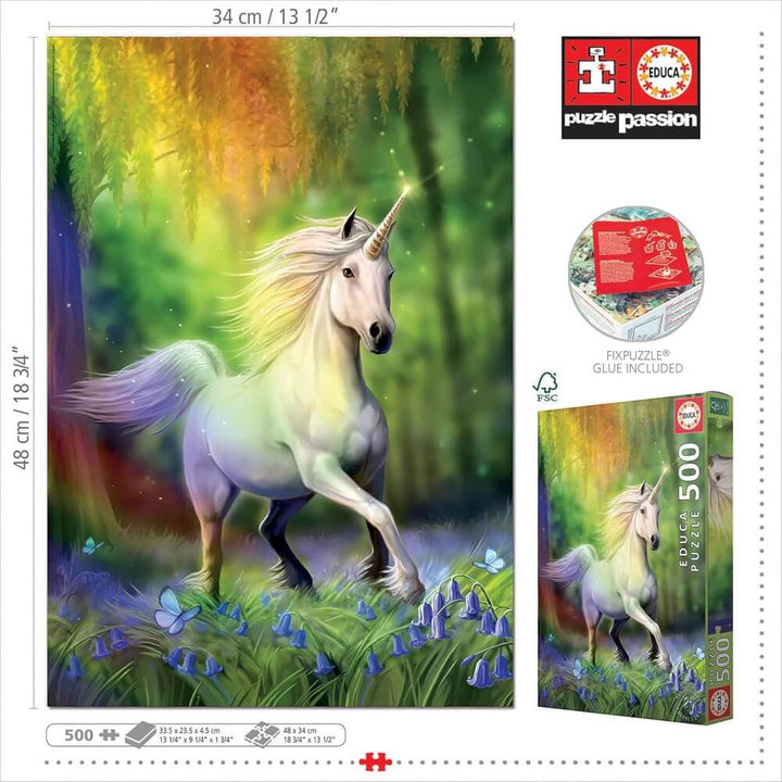 Licorne à la poursuite de l'arc-en-ciel | Chasing the rainbow Puzzle 