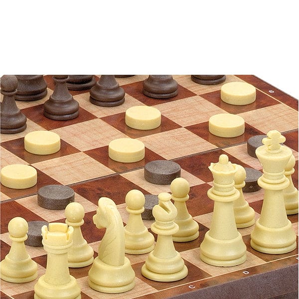 Jeu d’échecs et dames magnétiques - Moyen (ML) JEUX - Classiques - Dames et échecs