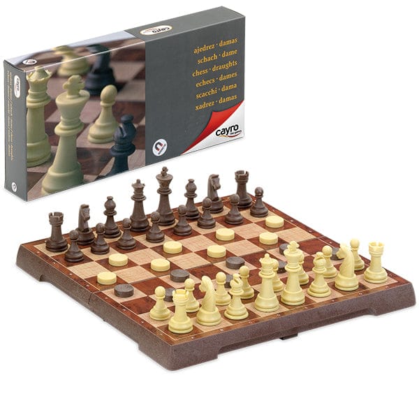 Jeu d’échecs et dames magnétiques - Moyen (ML) JEUX - Classiques - Dames et échecs
