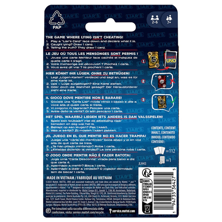 Jeu UNO Liar's (ML) JEUX - Classiques