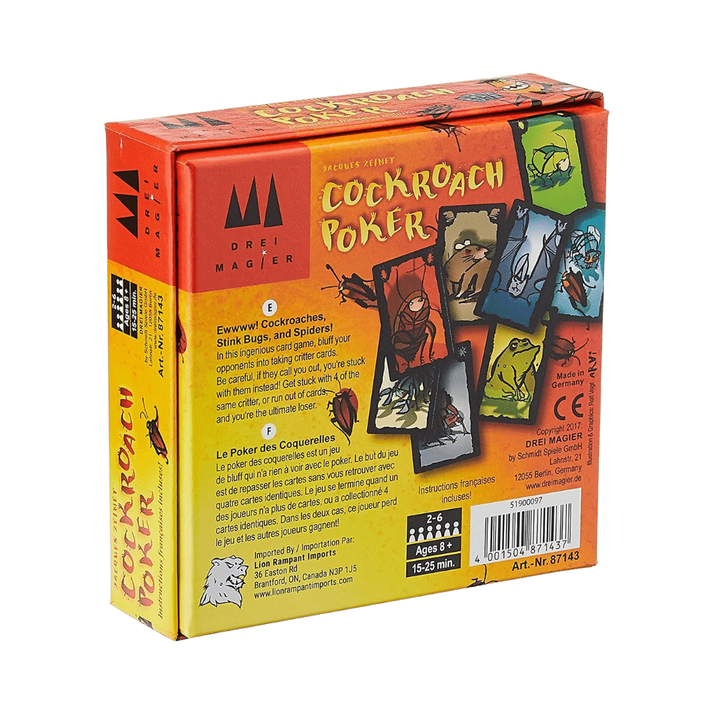 Cockroach Poker (ML) JEUX - Ambiance-Party