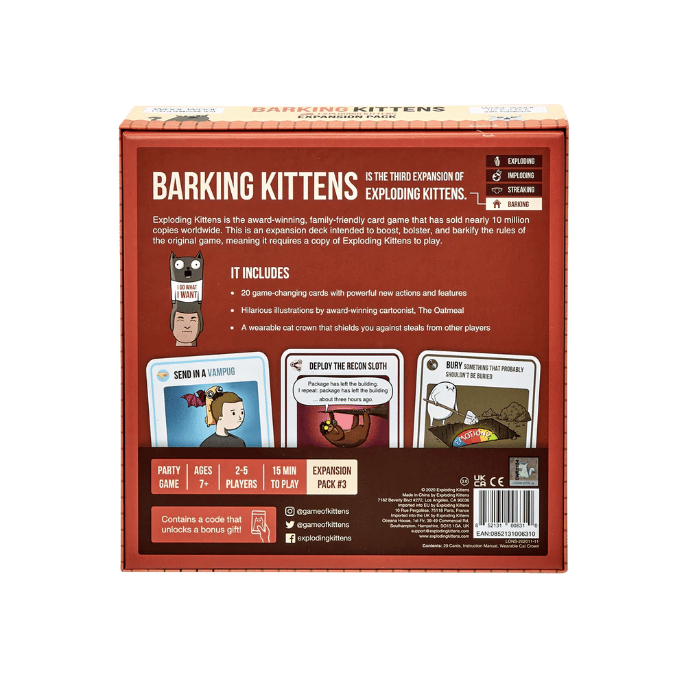 Exploding Kittens - Ext. Barking kittens (FR) JEUX - Ambiance-Party