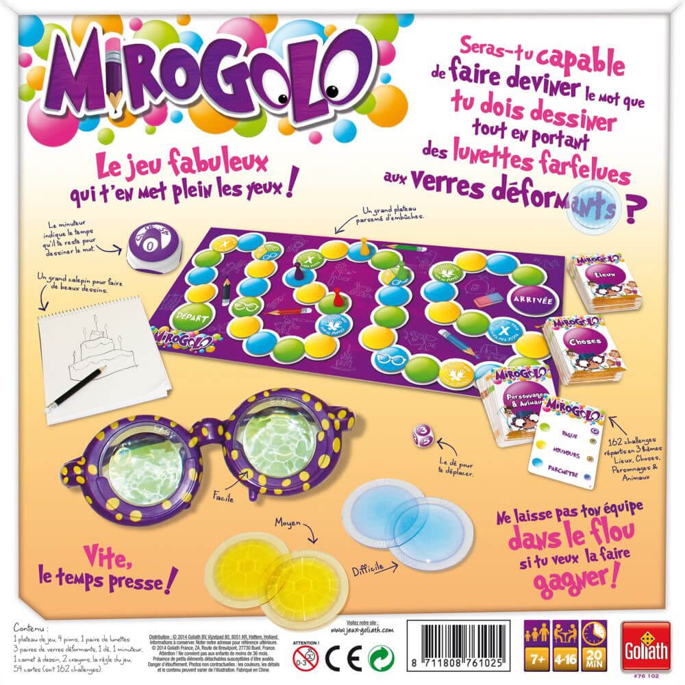 Goliath - MIROGOLO - Jeux de Société pour Enfants dès 7 Ans - Faites Deviner en Equipe vos Dessins Fous - Jeux & Jouets Goliath - MIROGOLO - Jeux de Société pour Enfants dès 7 Ans - Faites Deviner en Equipe vos Dessins Fous - Jeux & Jouets