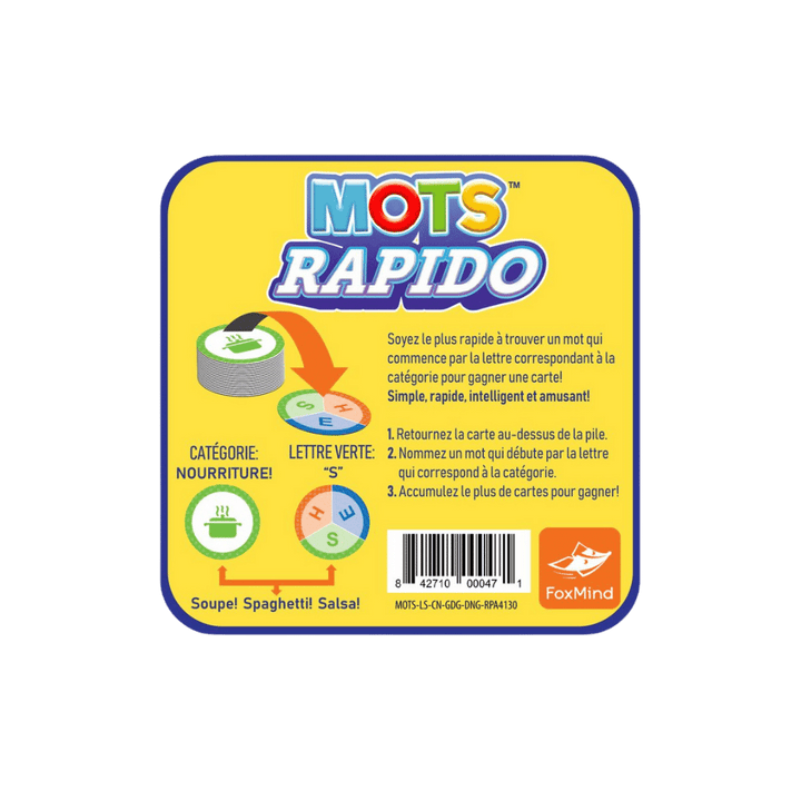 Mots Rapido (FR) JEUX - Ambiance-Party