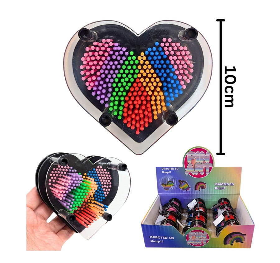 Heart Pin Art 10cm JEUX - Bas de Noël