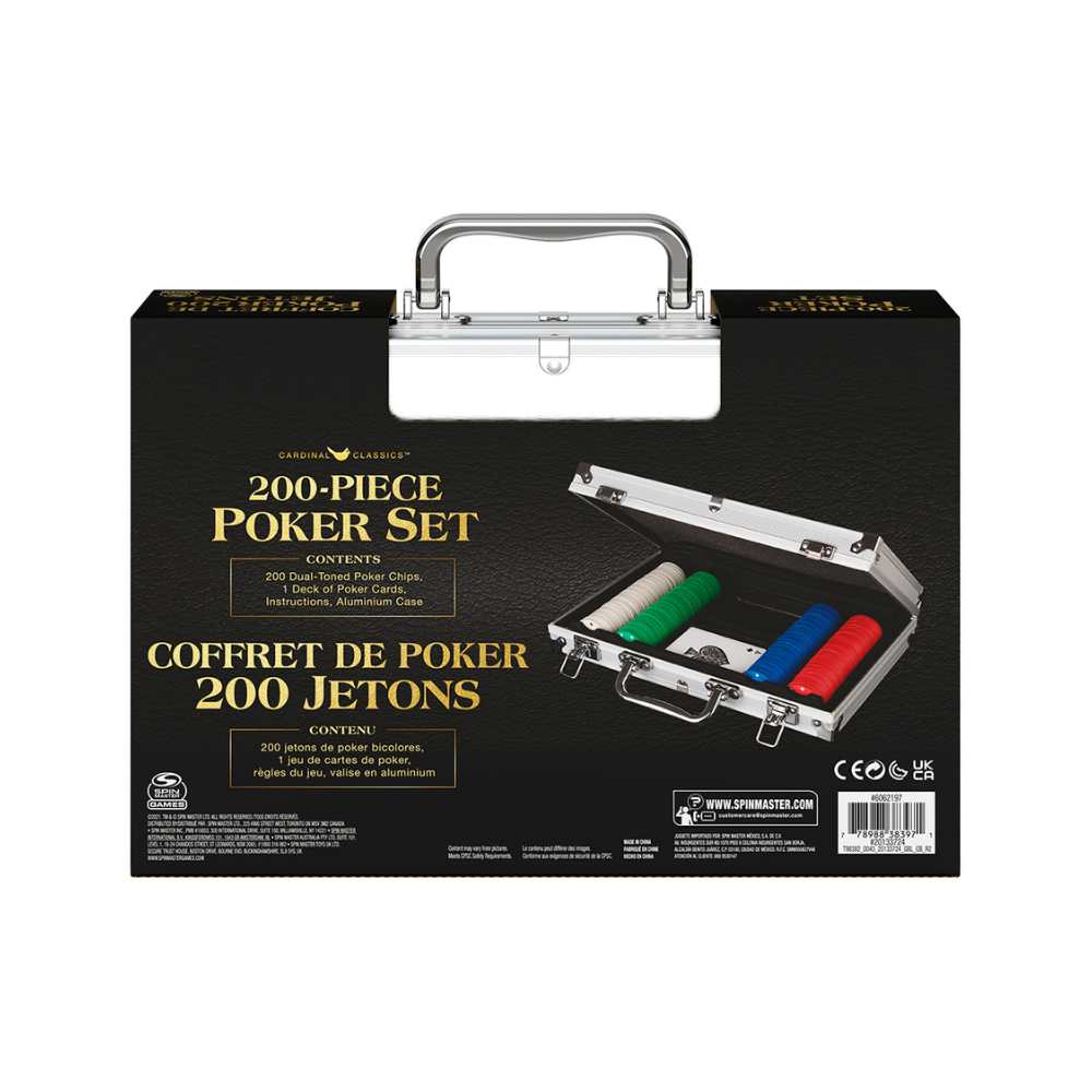 Coffret de poker - 200 jetons (ML) JEUX - Cartes et Accessoires - Cartes à jouer