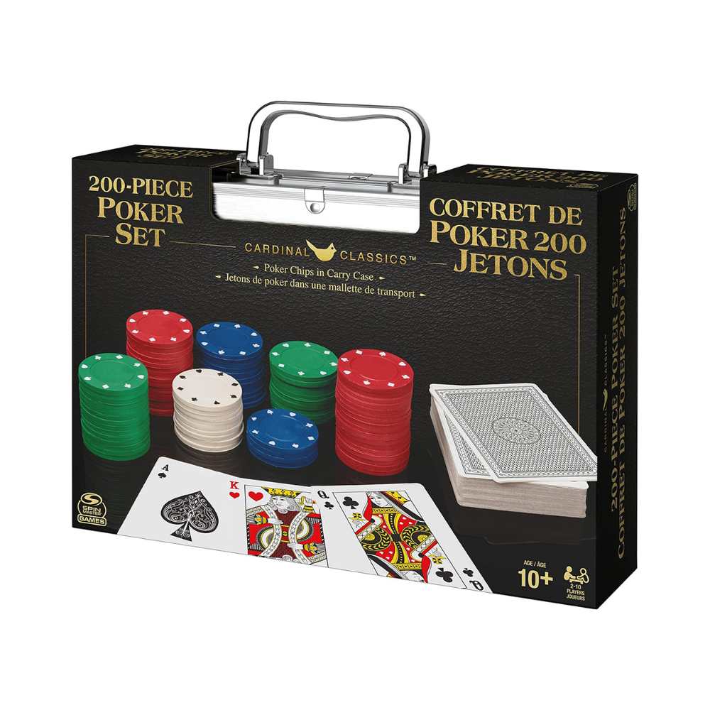 Coffret de poker - 200 jetons (ML) JEUX - Cartes et Accessoires - Cartes à jouer