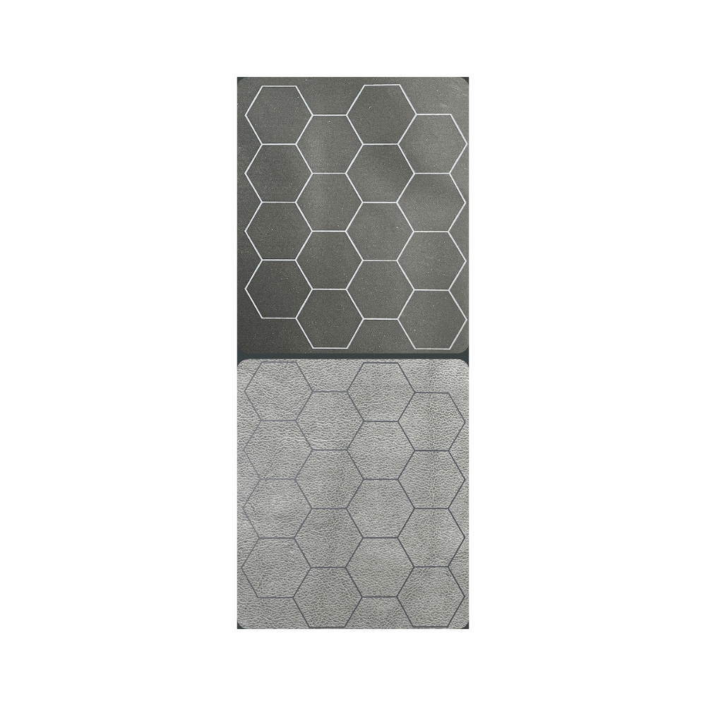 Mat: 1” Hex 2 Sided Black / Grey Megamat (Two Color Mat) JEUX - Cartes et Accessoires