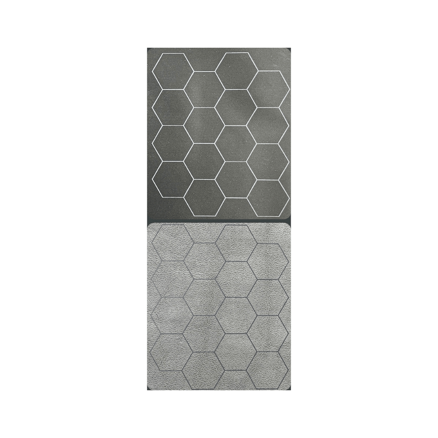Mat: 1” Hex 2 Sided Black / Grey Megamat (Two Color Mat) JEUX - Cartes et Accessoires