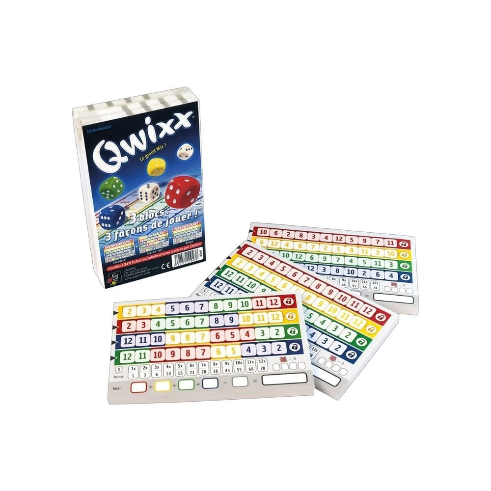 Qwixx Recharge - Le grand mix (240 fiches) JEUX - Cartes et Accessoires