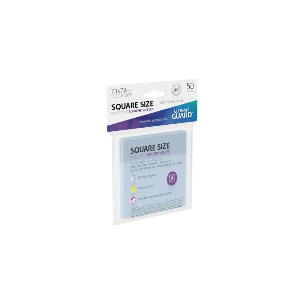 Sleeves: Ultimate guard Square 73x73mm (50) JEUX - Cartes et Accessoires