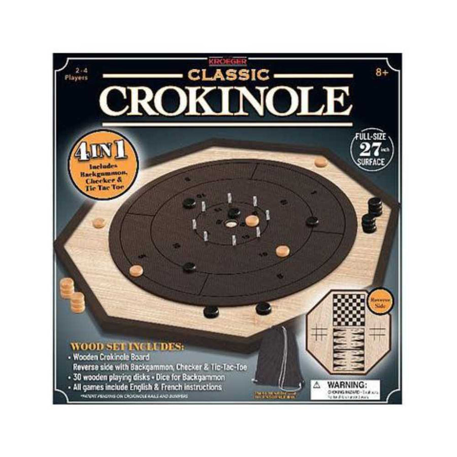 Classic Crokinole 4 in 1 JEUX - Classiques