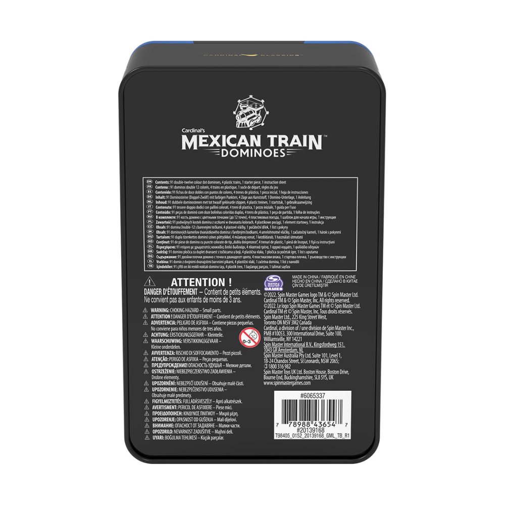 Jeu Dominos Double 12 dans une boîte en métal (ML) JEUX - Classiques