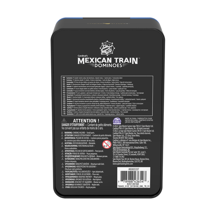Jeu Dominos Double 12 dans une boîte en métal (ML) JEUX - Classiques