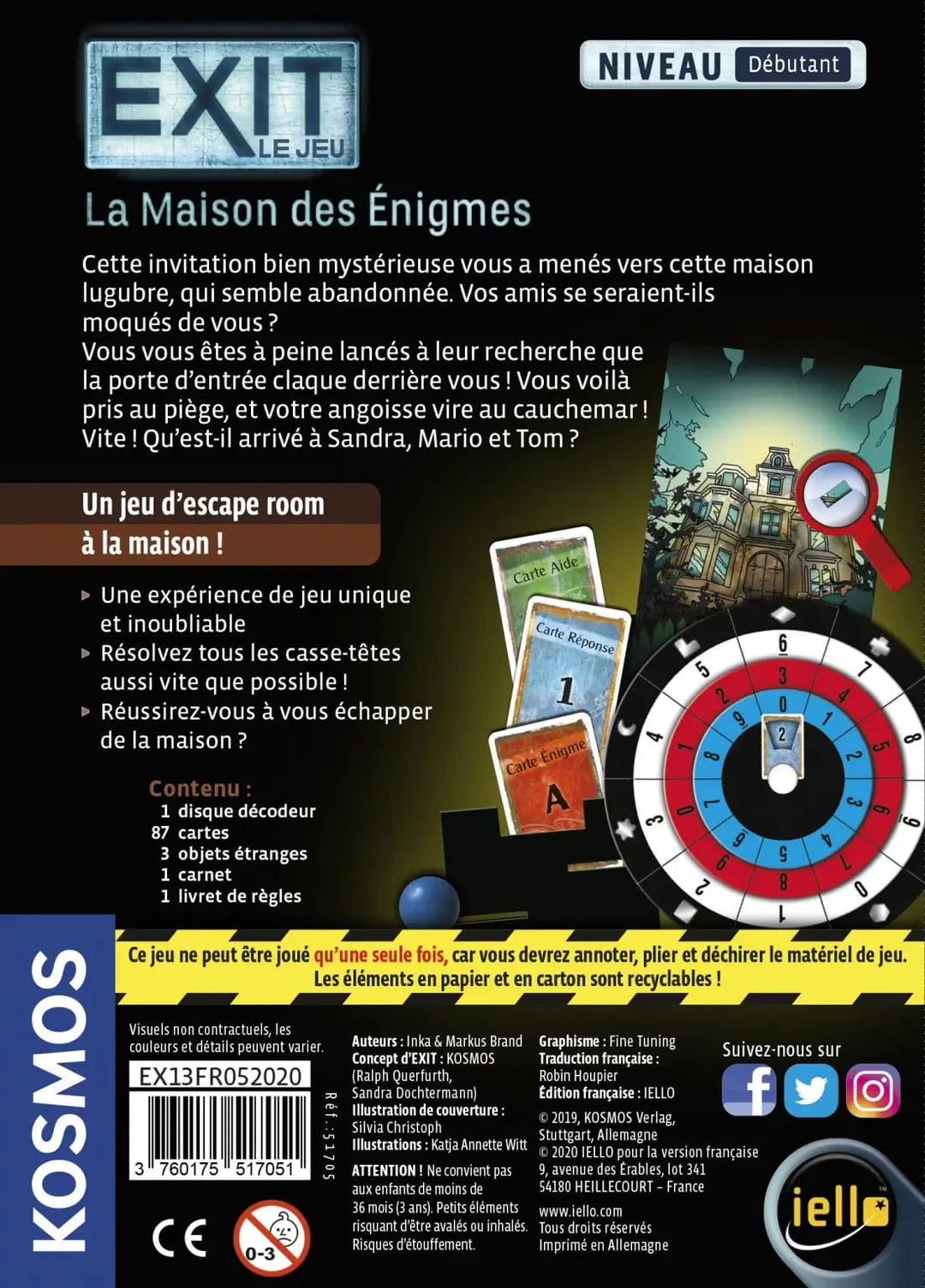 EXIT: La maison des énigmes (FR) JEUX - Détective & évasion