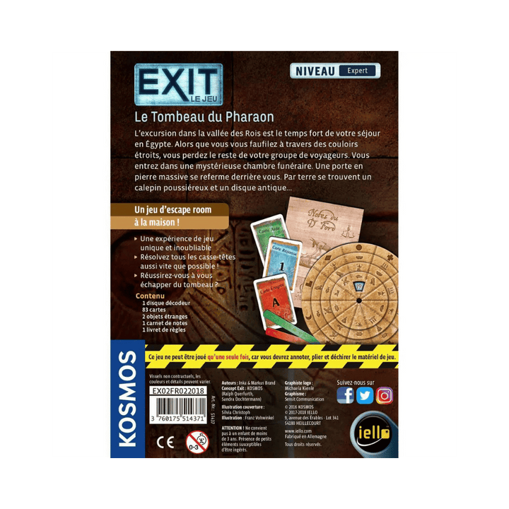 EXIT: Le tombeau du Pharaon (FR) JEUX - Détective & évasion