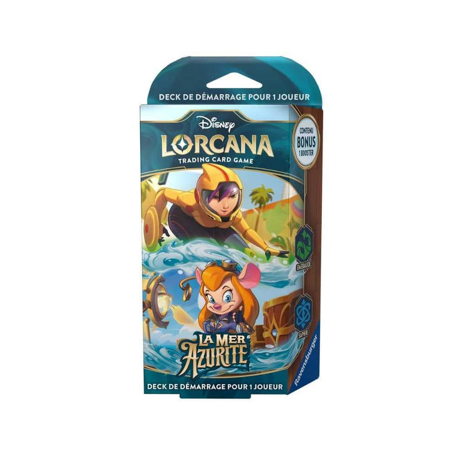 Disney Lorcana: La Mer d'Azurite - Deck de démarrage - Go Go Tomago (Émeraude) /Gadget (Sapphire) (FR) JEUX - Disney Lorcana - Starter Deck