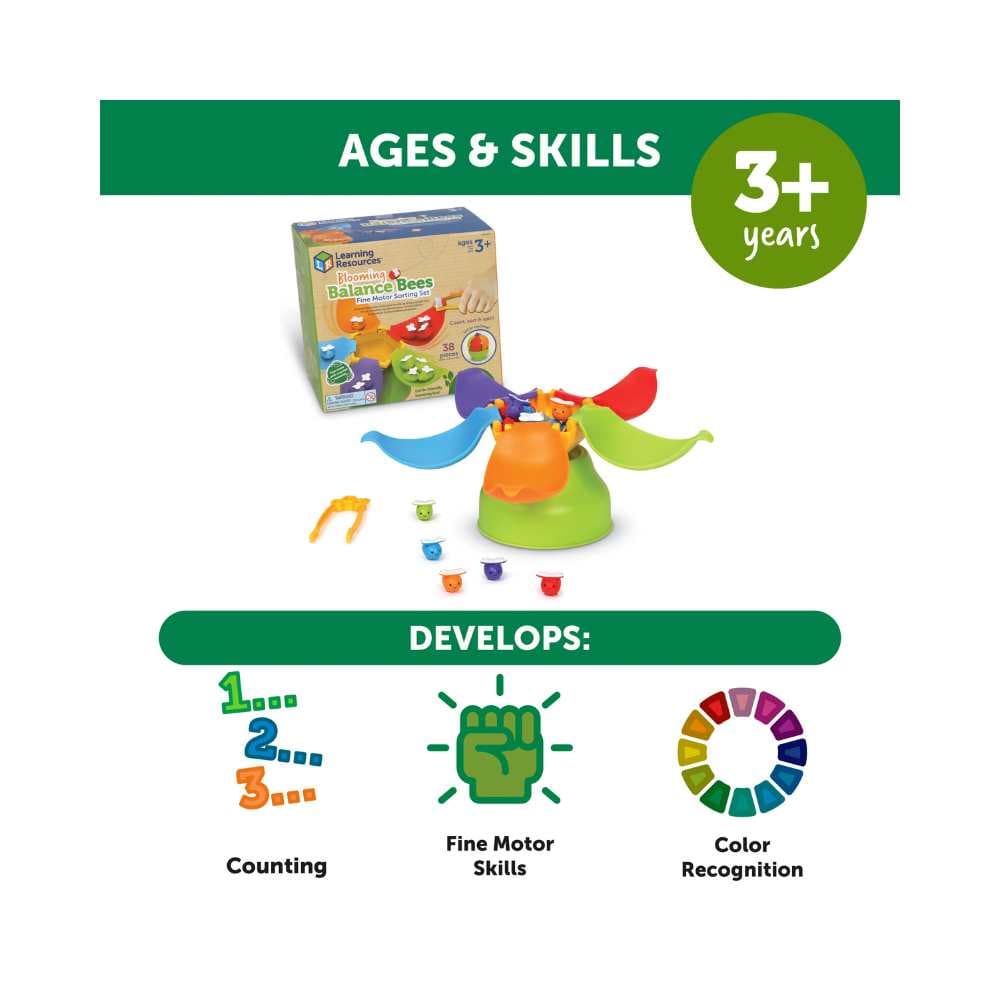 Blooming Balance Bees Fine Motor Sorting Set (EN) JEUX - Éducatif