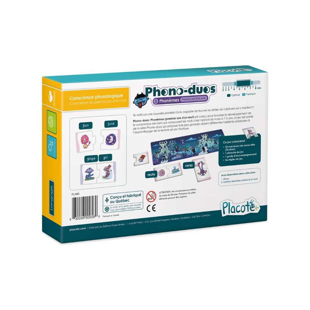 Phono-duos : Phonèmes (premier son d'un mot) (FR) JEUX - Éducatif