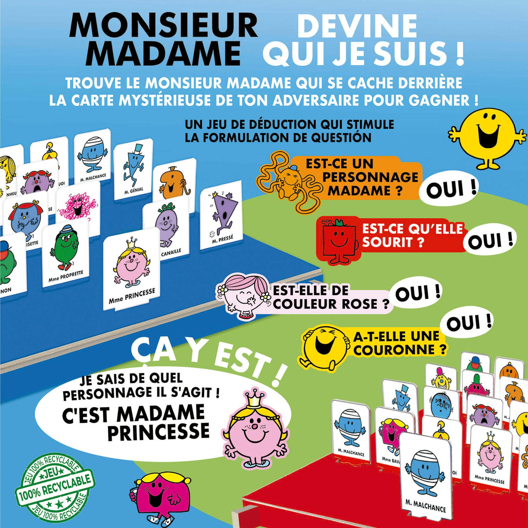 Devine qui je suis (Guess Who) - Monsieur/Madame (FR) JEUX - Enfants - Enfants 5 ans +