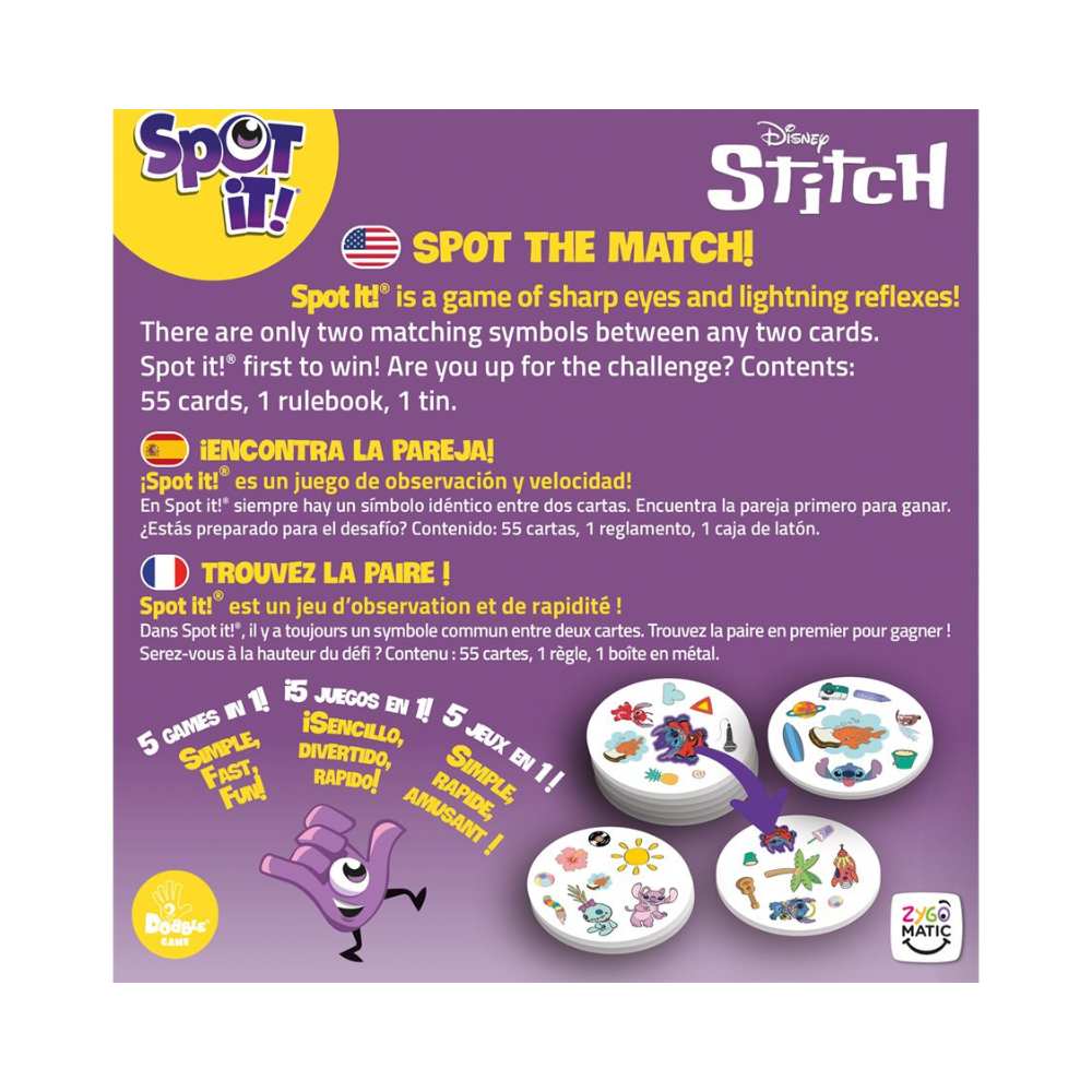 Spot It! Lilo & Stitch (ML) JEUX - Famille
