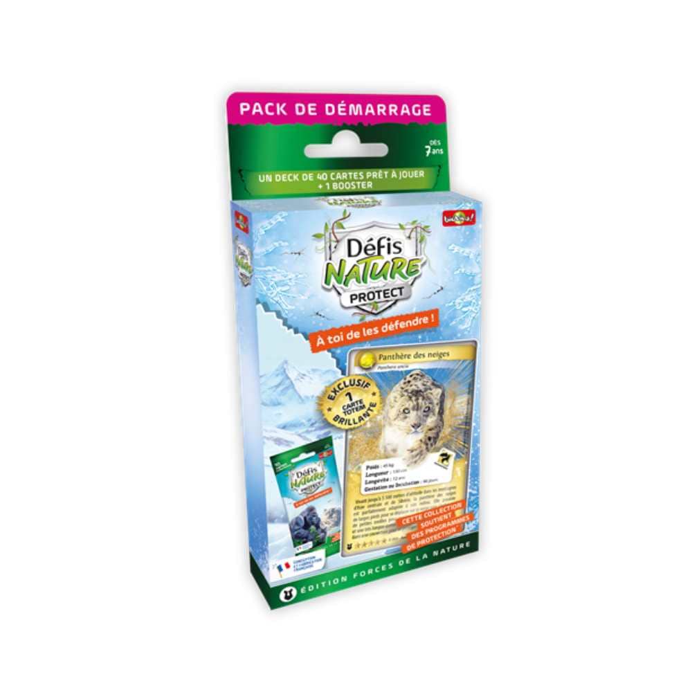 Défis Nature Protect - Pack de démarrage: Panthère des neiges (FR) JEUX - Jeux de cartes - Défis Nature Protect - Pack de démarrage