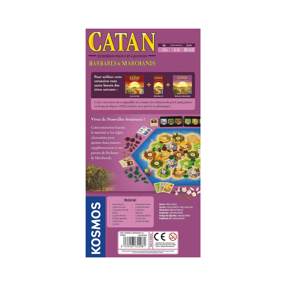 Catan: Ext. Barbares et marchands - 5/6 joueurs (FR) JEUX - Stratégie - Stratégie léger