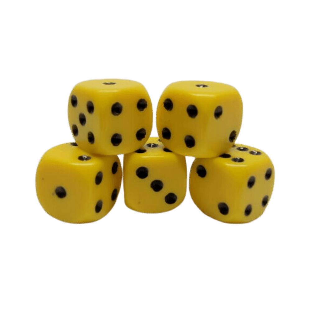 Chessex - 36d6 - Opaque Yellow/Black